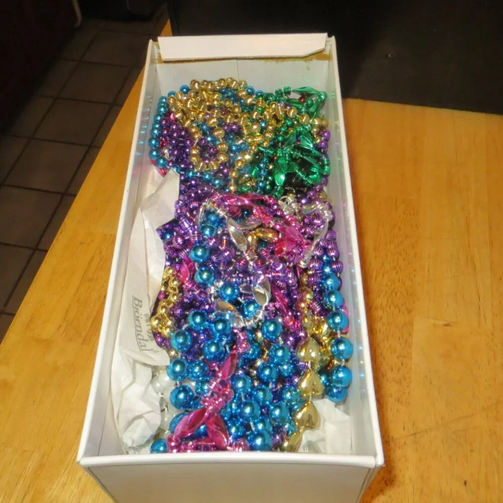 Lot of 70 Multi-Color Mardi Gras Beads Necklaces Party Favors 4lb